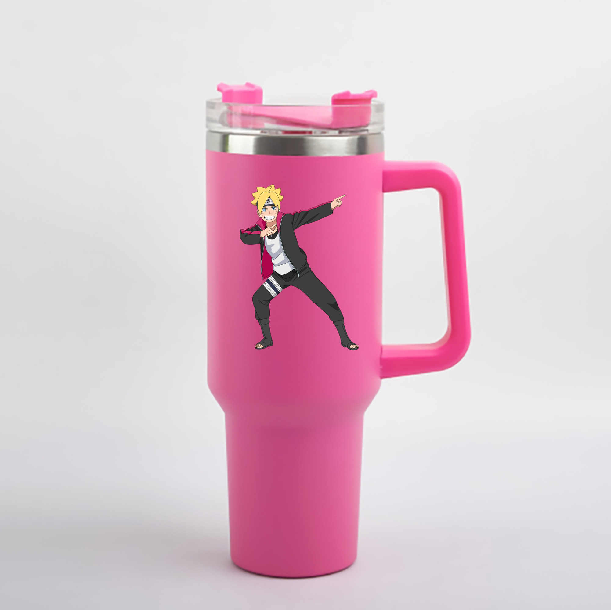 （画像用） NARUTO -ナルト- うずまき ボルト Uzumaki Boruto 1200mL車用タンブラー - クリスタルステッカー（プラスチックストロー付き）